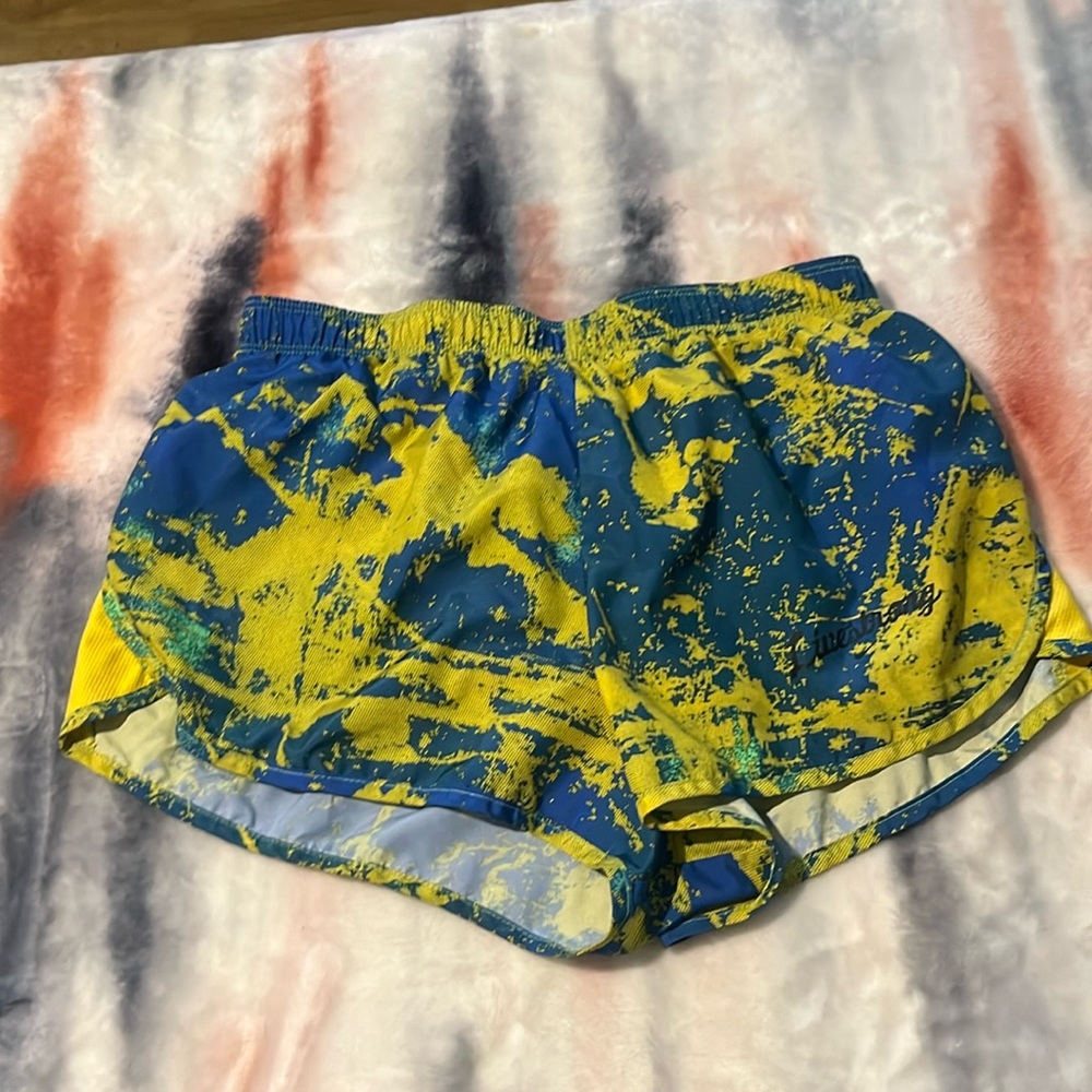 Nike “livestrong” Yellow and Blue shorts size small
